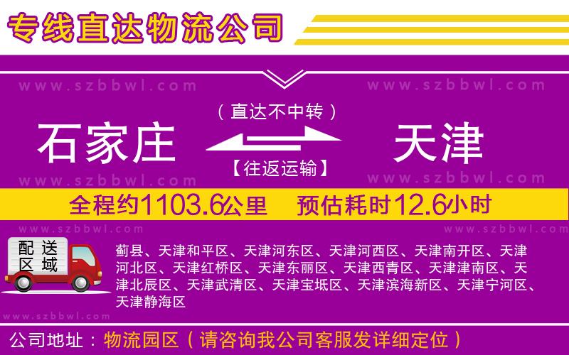 石家莊到天津物流專線