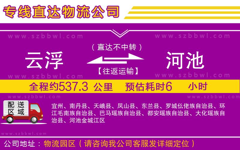 云浮到河池貨運專線