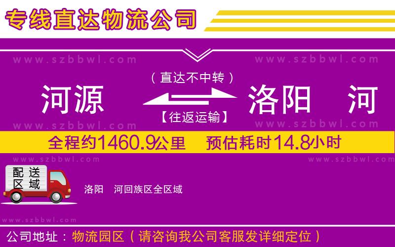 河源到洛陽(yáng)瀍河回族區(qū)物流專(zhuān)線(xiàn)