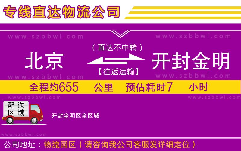 北京到開封金明區(qū)物流專線
