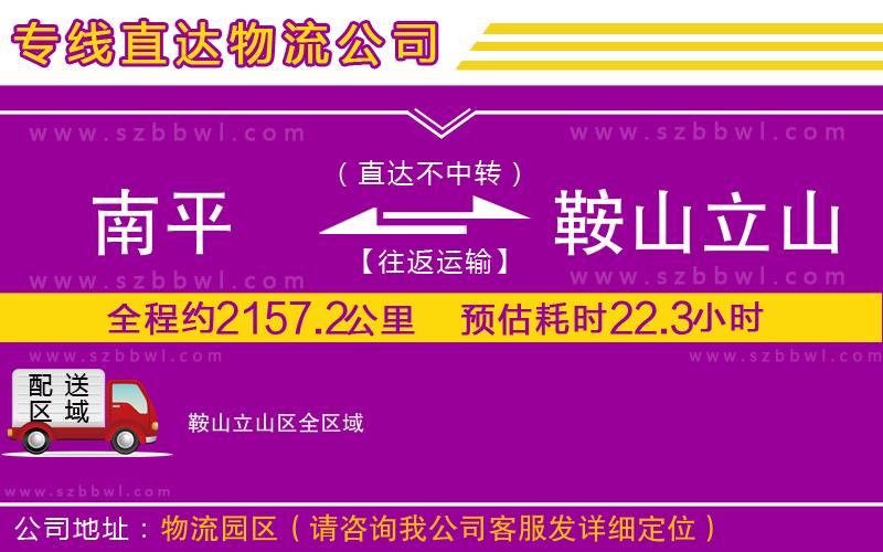 南平到鞍山立山區(qū)貨運(yùn)專(zhuān)線(xiàn)