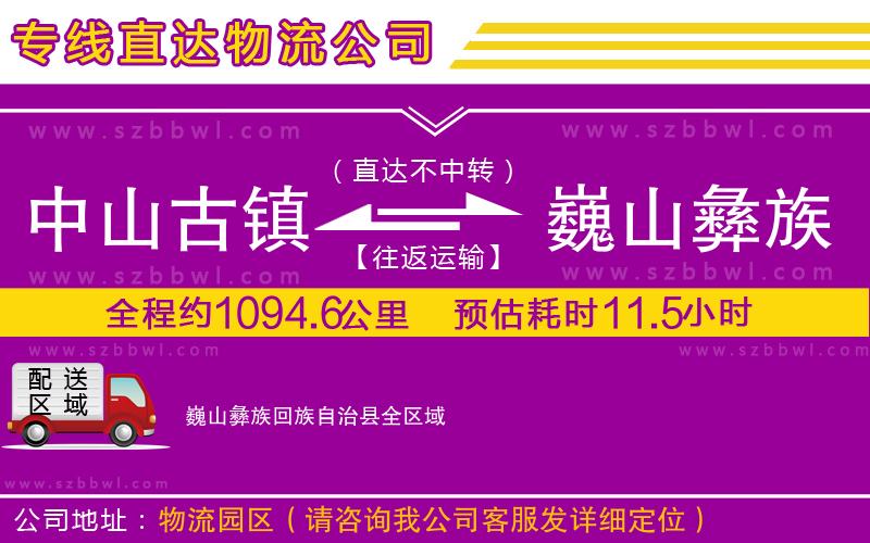 中山古鎮(zhèn)到巍山彝族回族自治縣物流專線