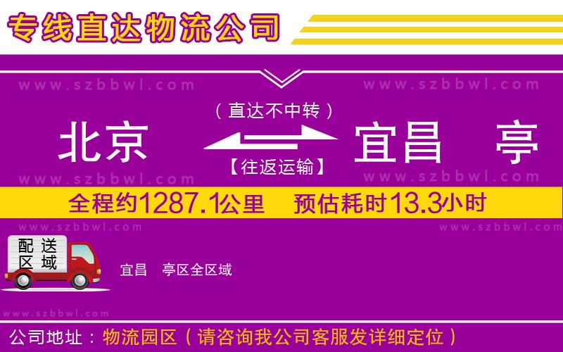 北京到宜昌猇亭區(qū)物流專線